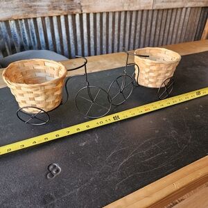 Wicker Basket Bicycle Decor (Set Of 2)